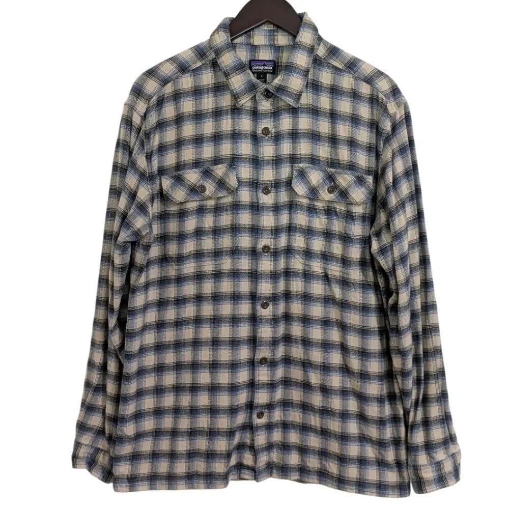 Patagonia Men's L Organic Cotton Long-Sleeved Fjord Flannel Shirt Style 53947